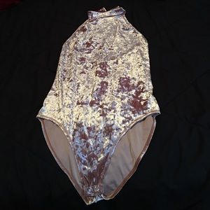 Velvet body suit