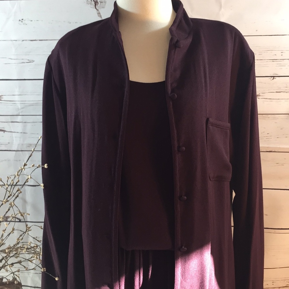Coldwater Creek 3 pc pantsuit in aubergine. NWOT