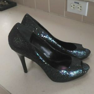 Nine West open toe heels sz 9M