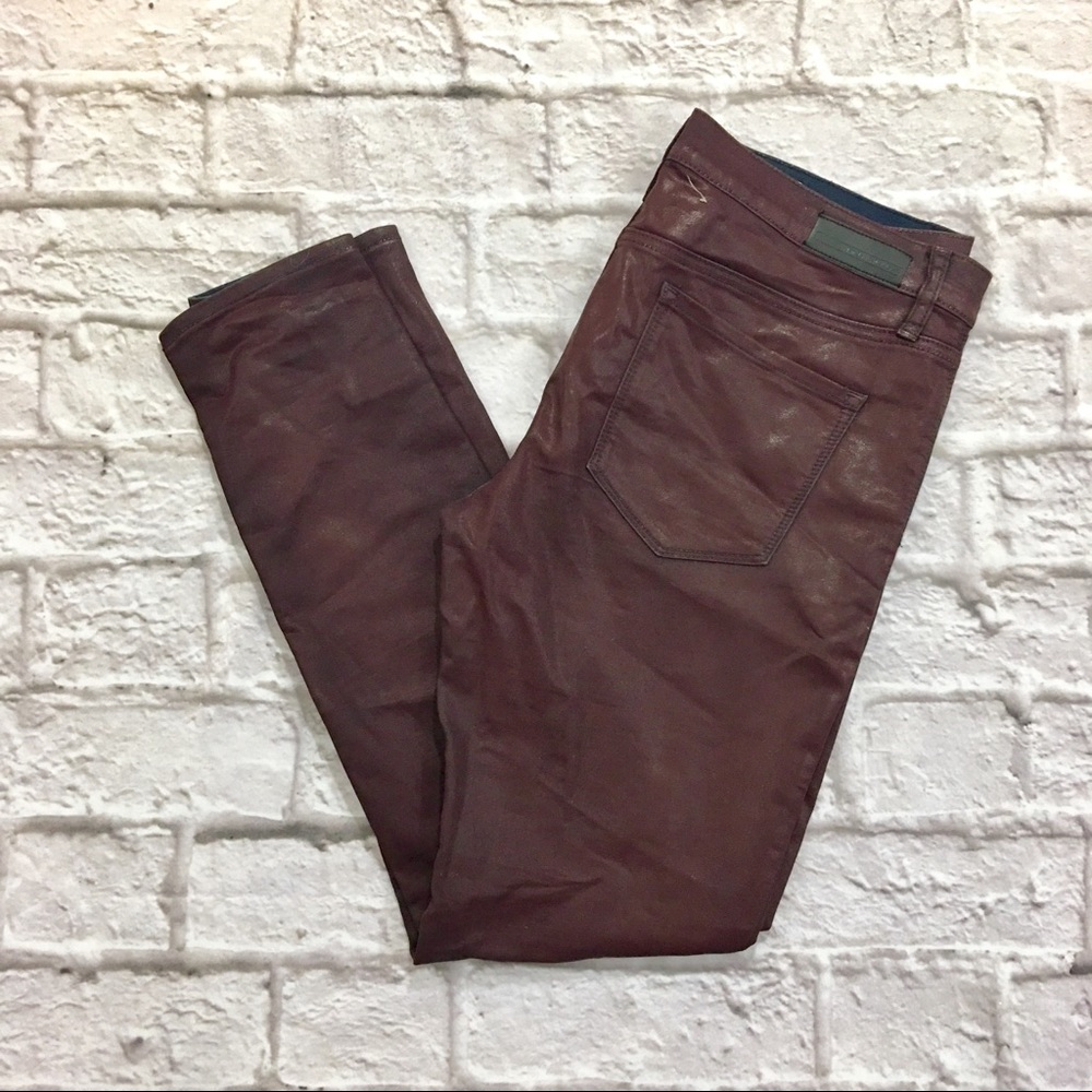 Red DKNY skinny Jeans