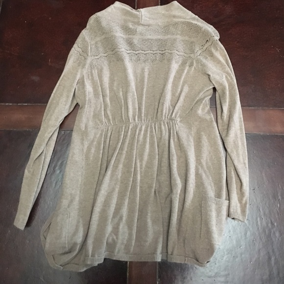 Cute Lightweight Taupe Maternity Cardigan - Small - Picture 4 of 5