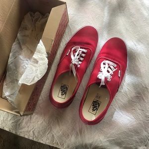 Red vans authentic size 13