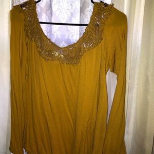 Off the shoulder lace top