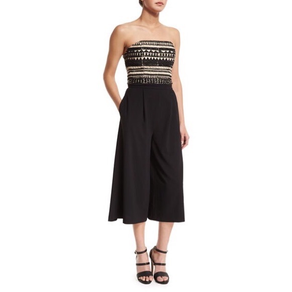 Alice + Olivia Beaded Strapless Jumpsuit - Picture 1 of 4