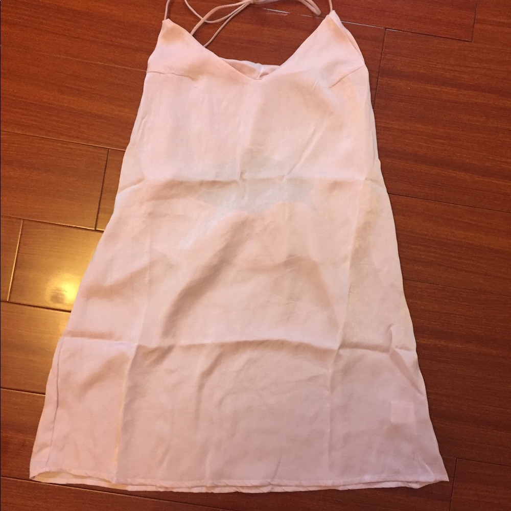 Lavender backless slip dress