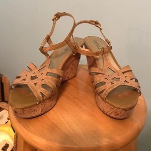 Guess Tan Wedges