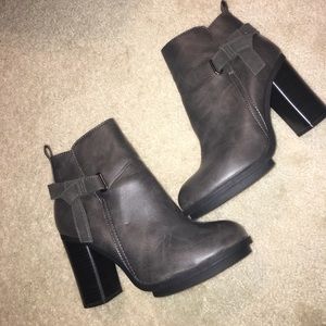 Grey ankle boots