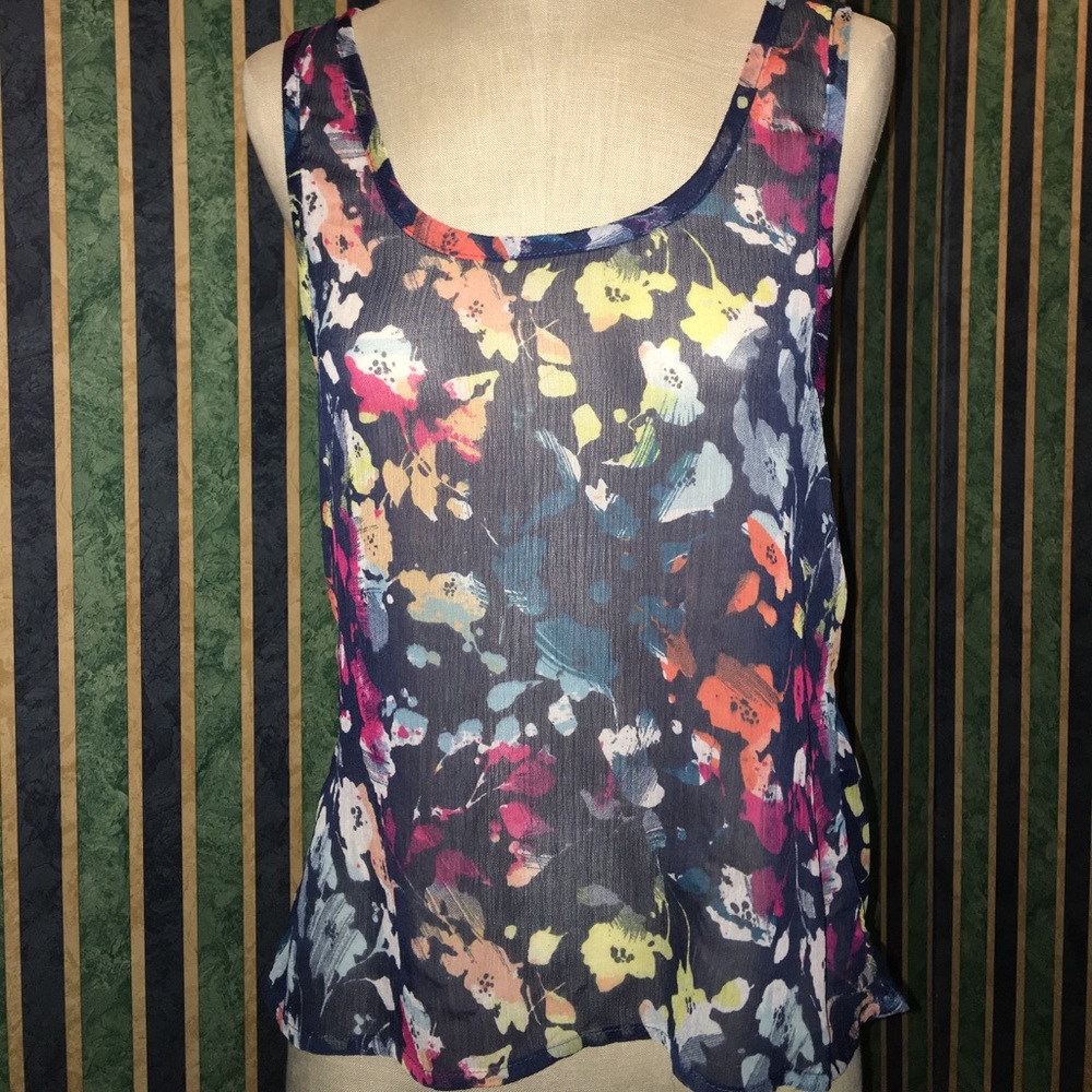 Sheer flowered blouse