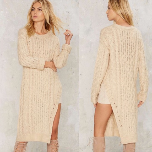 Nasty Gal Sweaters - Nasty Gal J.O.A.Rutherford Cableknit Sweater