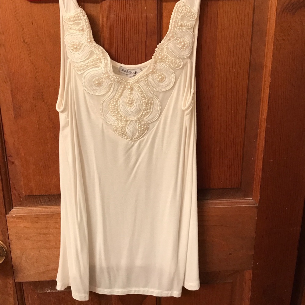 White dressy tank top