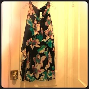 Brand new black floral dress. Tags still on