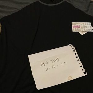 Lularoe randy black body grey sleeves