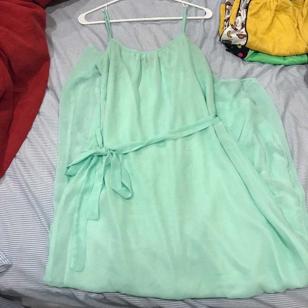 Seafoam green maxi dress