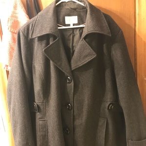 Dark gray peacoat, gently used