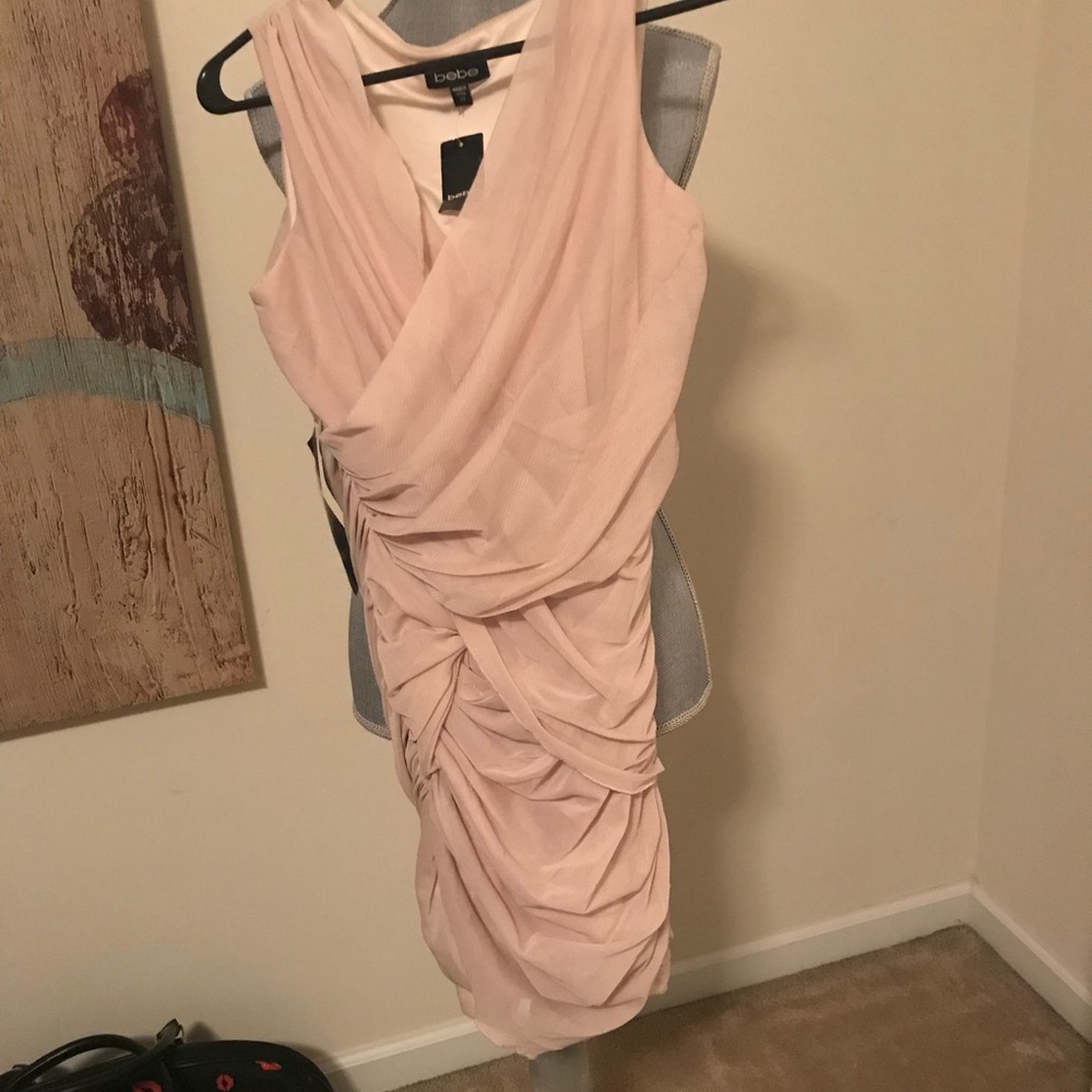 Bebe dress soft pink colored