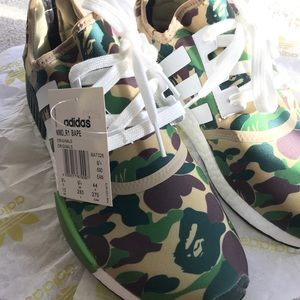 Adidas x Bape NMD R1 Bape Olive Camo Size 10