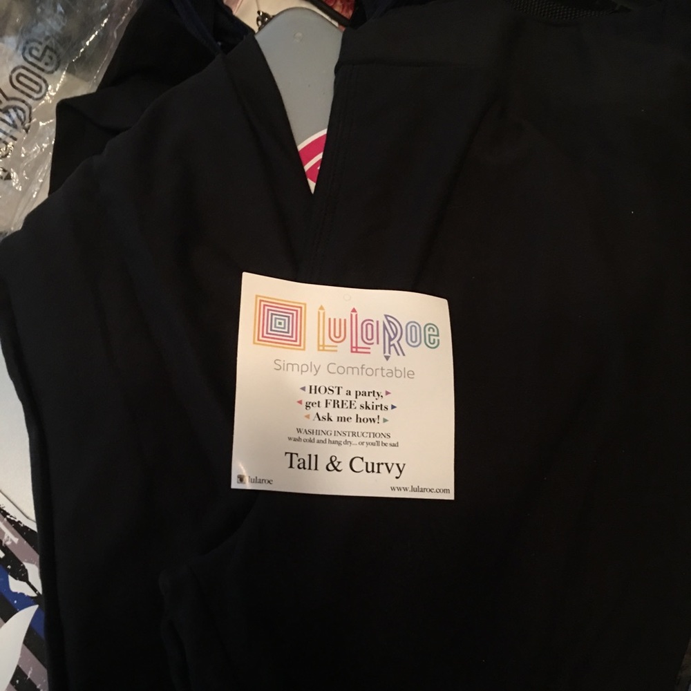 HTF Lularoe BLACK TC Leggings NWT