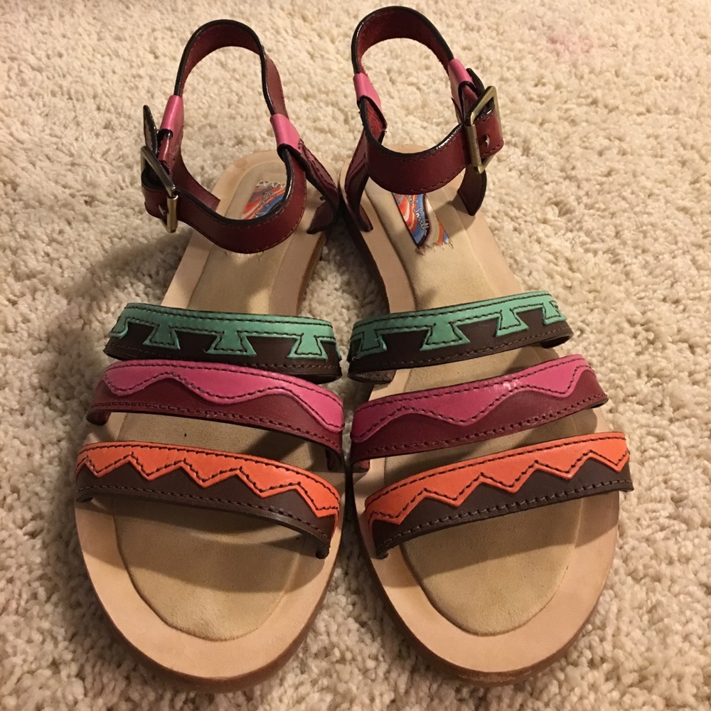 👩🏼Paul Smith Multi-Coloured Sandals. Size 38.