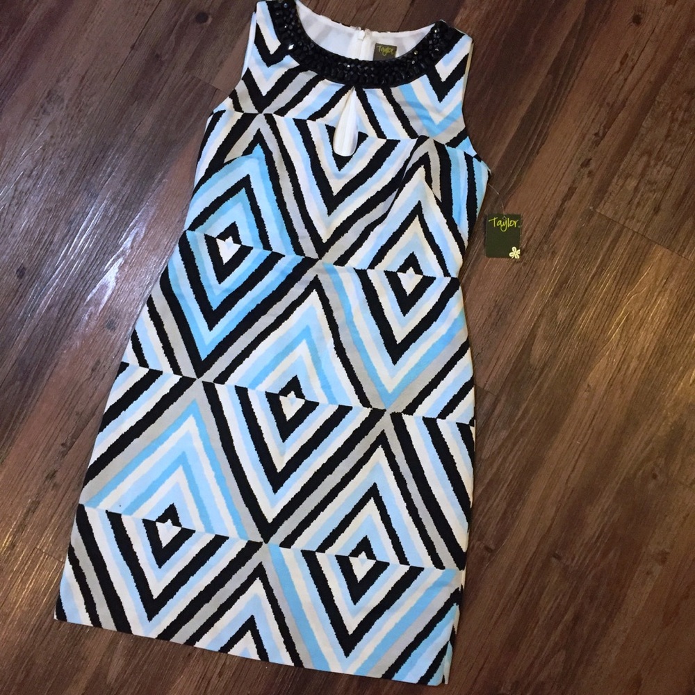 BNWT!!! Embellished Taylor Dress in Diamond Print