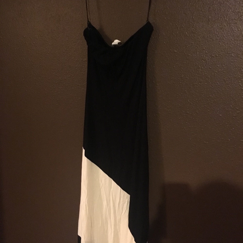 Black and cream Venus maxi dress strapless