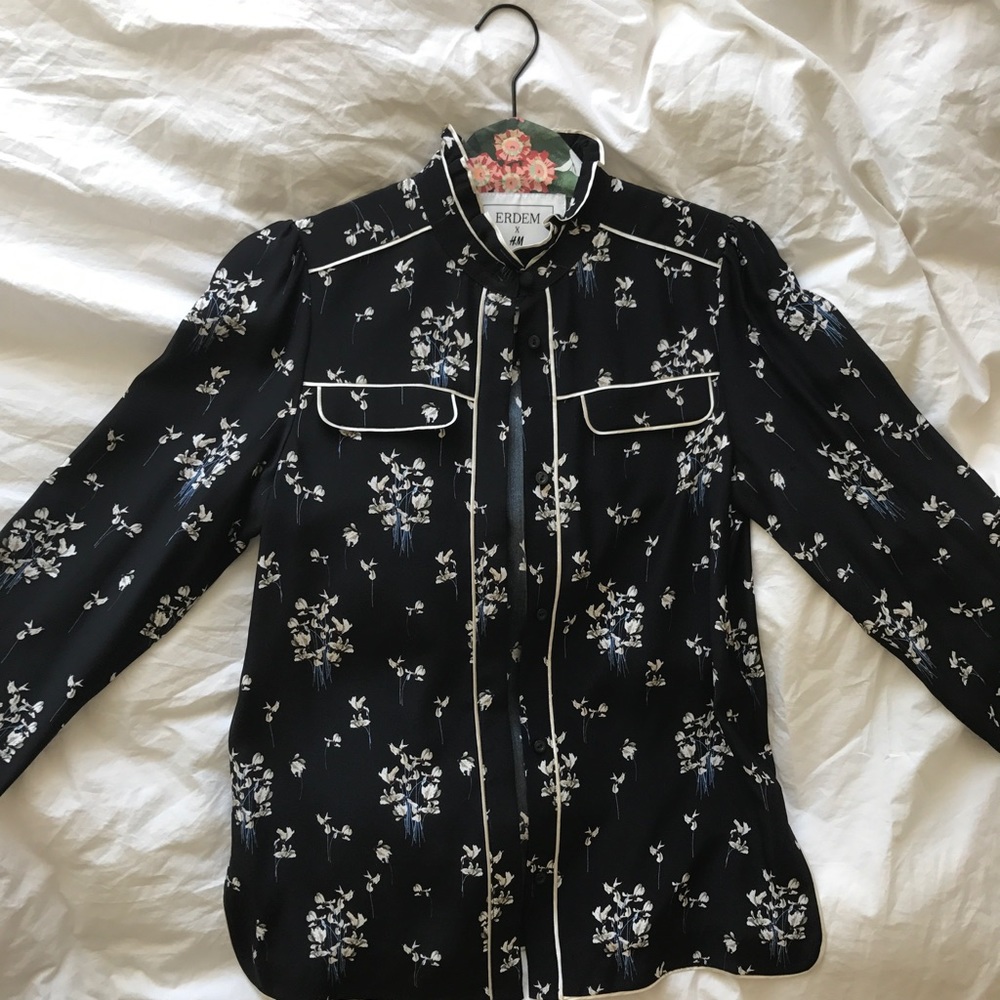 ERDEM X H&M silk blouse size 2
