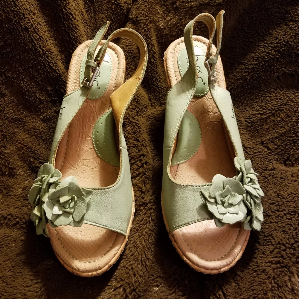 b.o.c. Langley leather sling-back wedge sandal