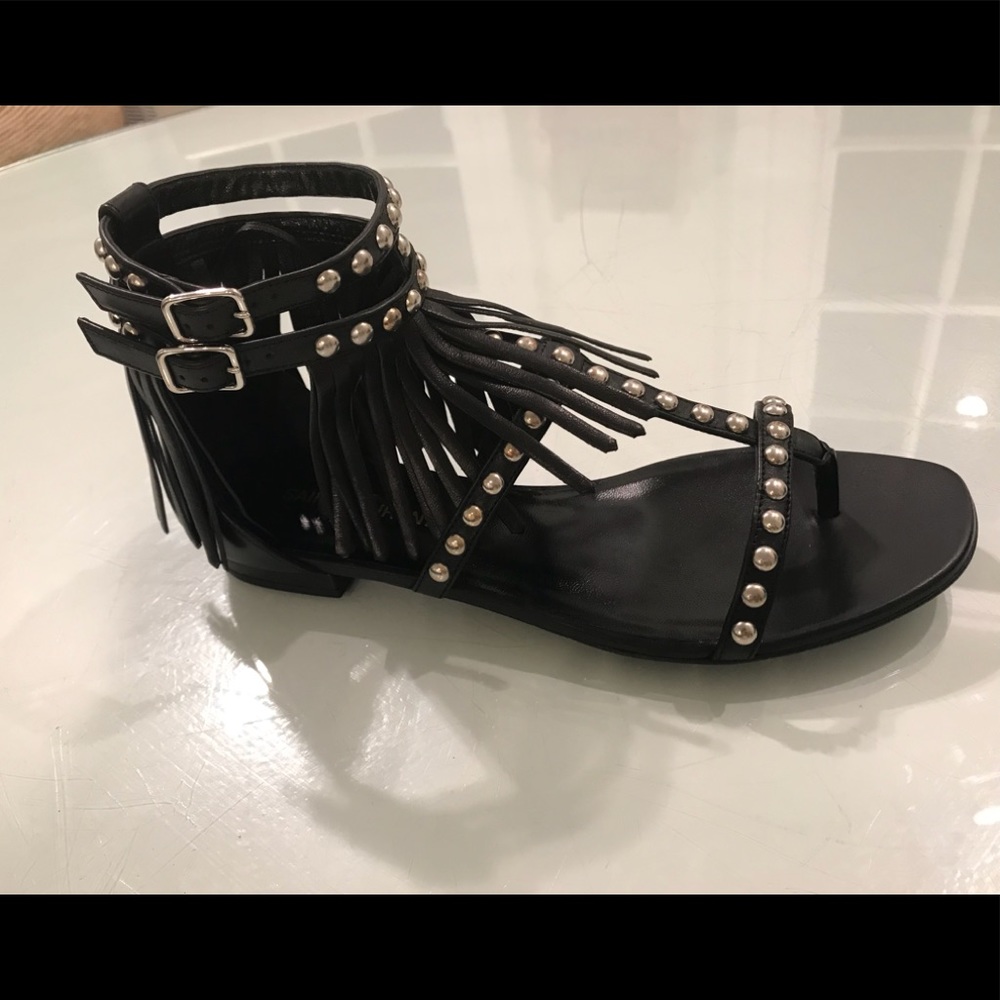 Brand New Saint Laurent Fringe Sandals Size 36.5