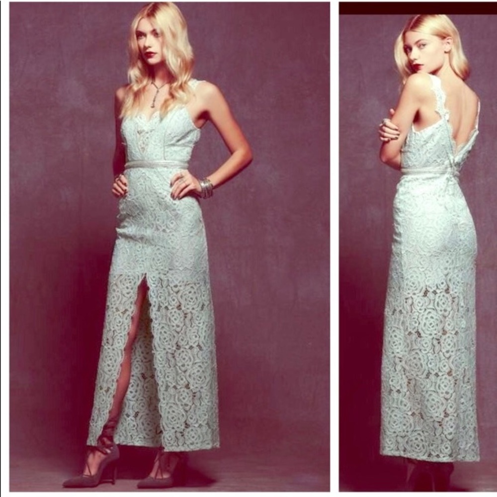 Free People mint green lace dress. New without tag