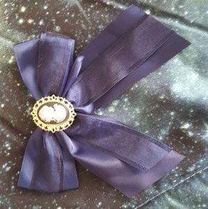 Navy blue lolita hair bow
