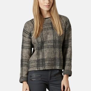Topshop Brushed check sweater SZ US 6.