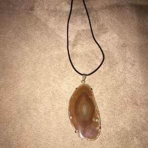 Long stone necklace