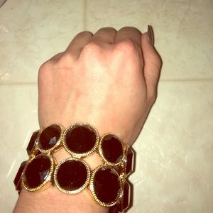 Gold and black bracelet