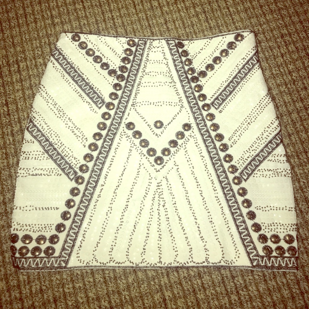 Gianni Bini Embellished Mini Skirt