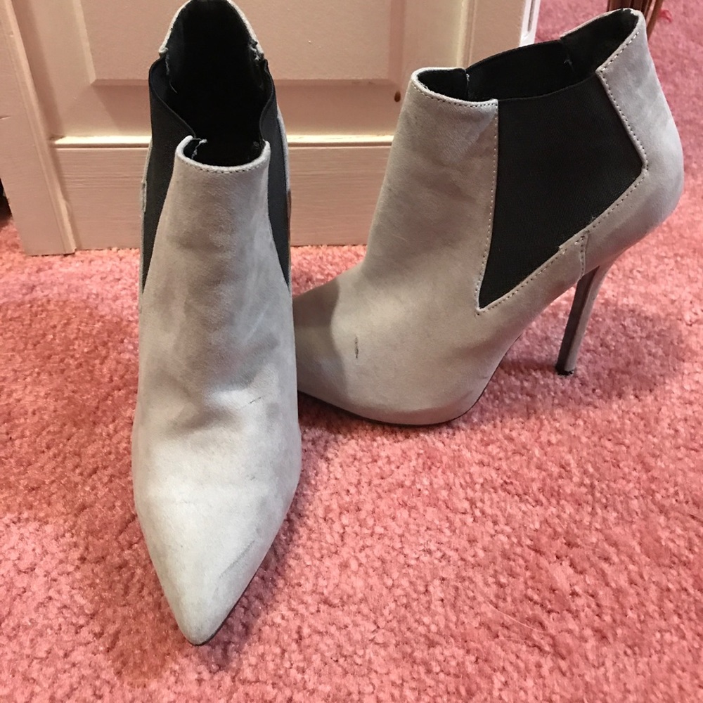 Gray booties