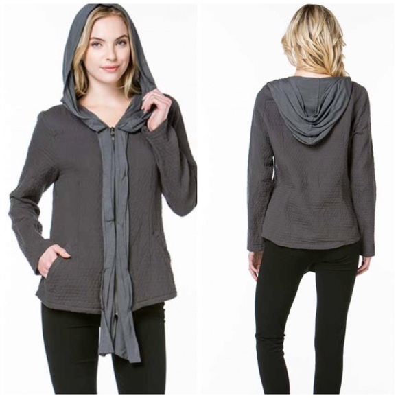Monoreno Jackets & Blazers - Diamond Zip- Up Hoodie