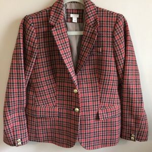 J. Crew patterned schoolboy blazer vguc sz8 wool