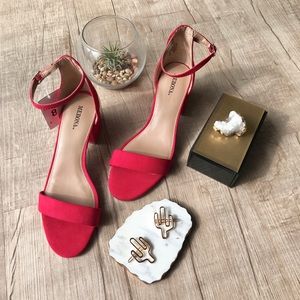 Merona Marcella Low Block Heels with Ankle Straps