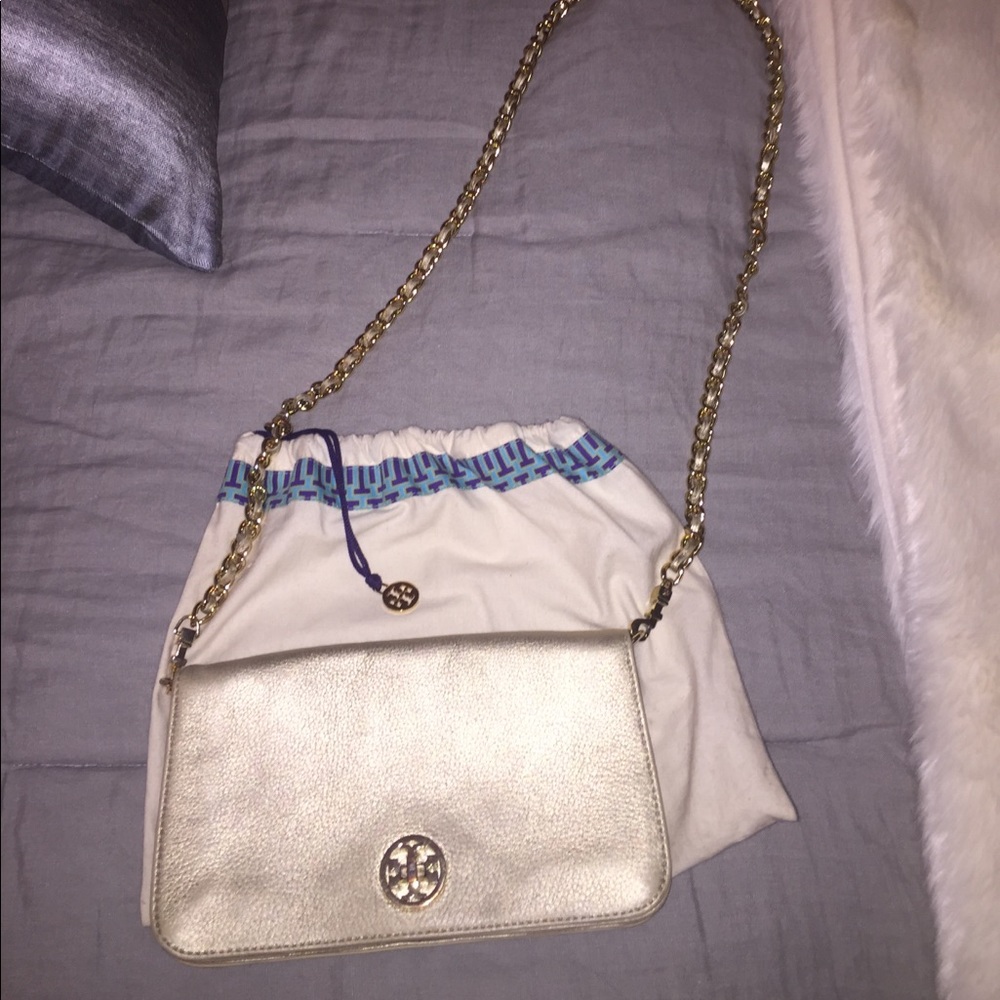 Tory Burch Gold Crossbody Purse