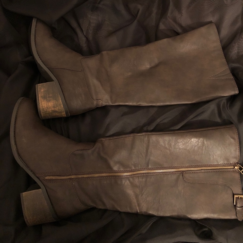 Chocolate riding boots