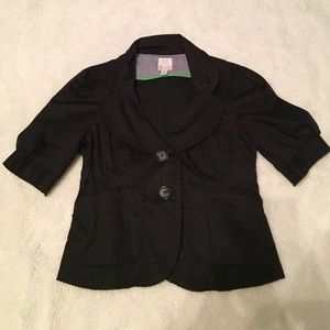 Anthropologie black crop jacket