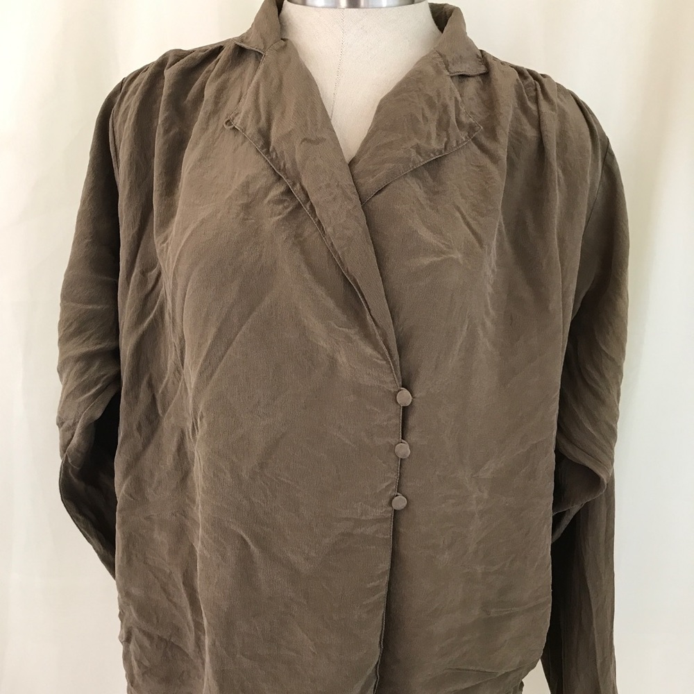 Ellen Tracy 100% Silk Women's Blouse Size 8