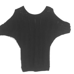 Flattering Express black short sleeve sweater.