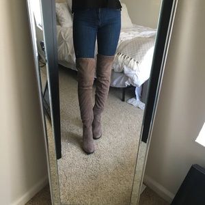 Suede over the knee boots