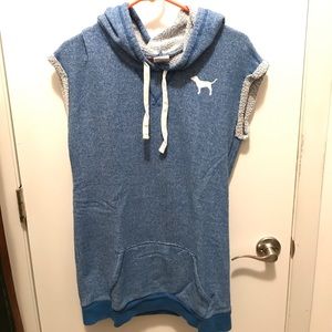 PINK short sleeve tunic sweatshirt