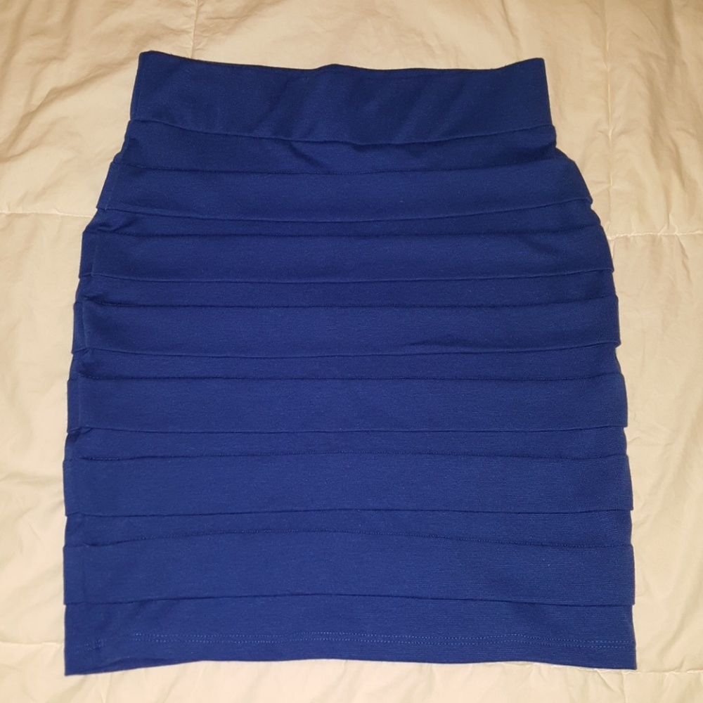 Blue Bodycon Skirt