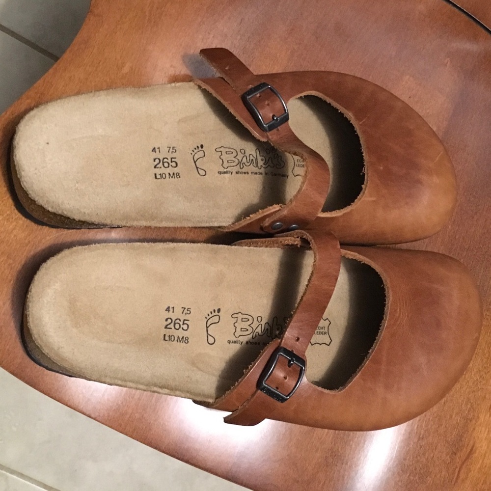 Tan leather Birki's