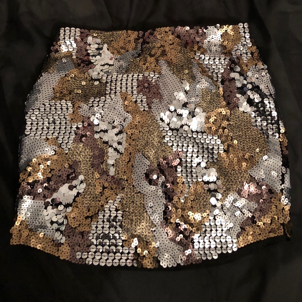Sequin mini skirt