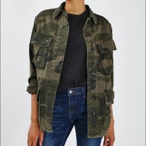 Topshop oversized camp shacket SZ US 10