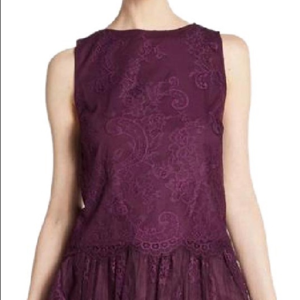 Alice & Olivia Amal Lace Top