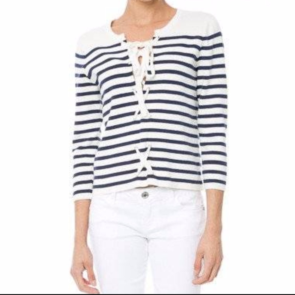 Zero Degrees Celsius Tie Front Sweater Top